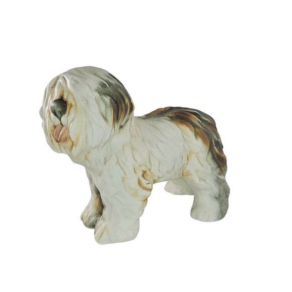 Cacciapuoti Italy Old English Sheepdog Dog Bisque Numbered Signed Original Tag - Picture 1 of 9